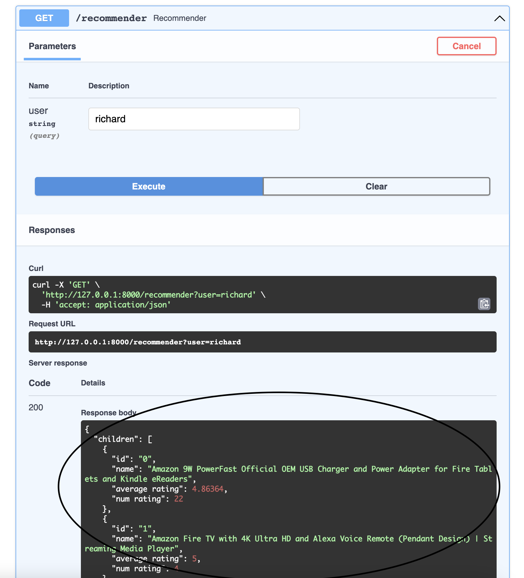 FastAPI Recommender